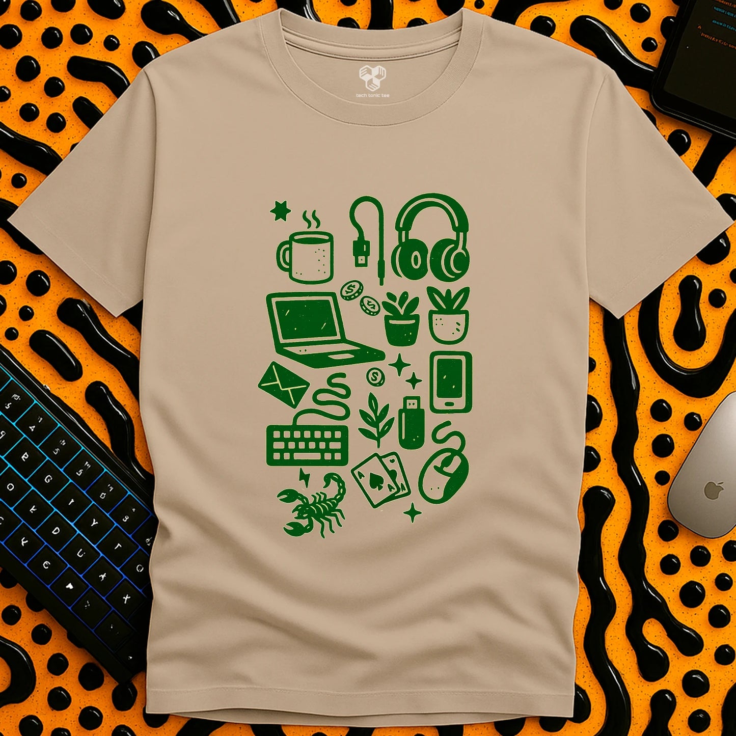 Tech Print Block T-Shirt