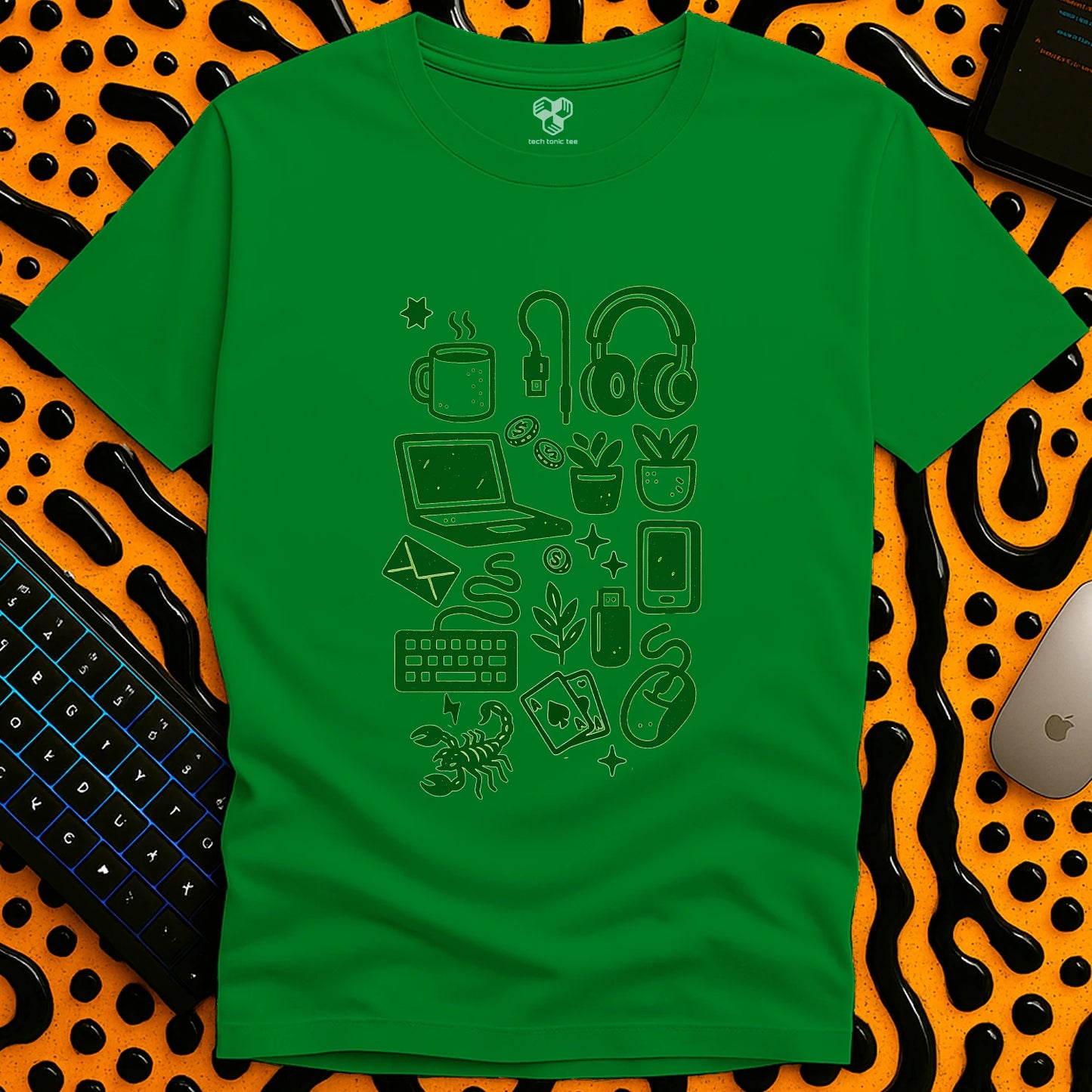 Tech Print Block T-Shirt