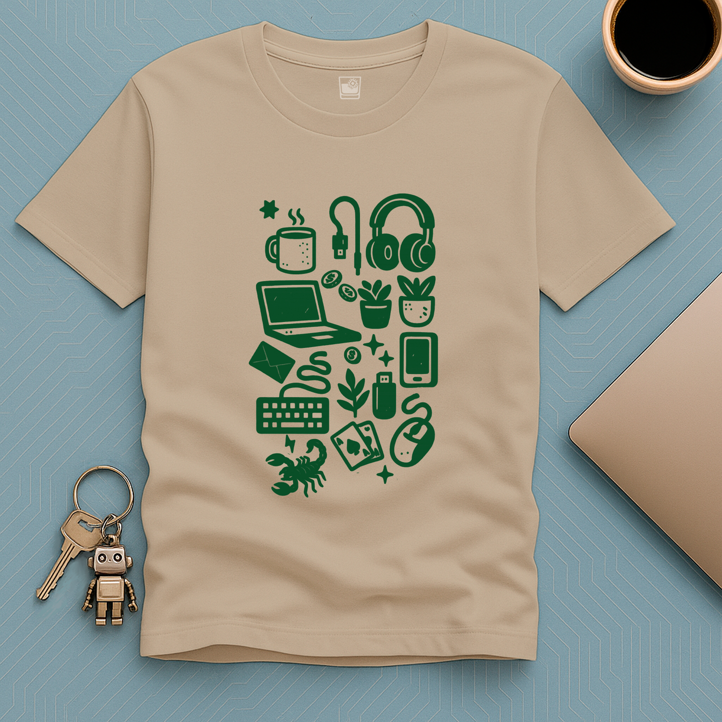 Tech Print Block T-Shirt