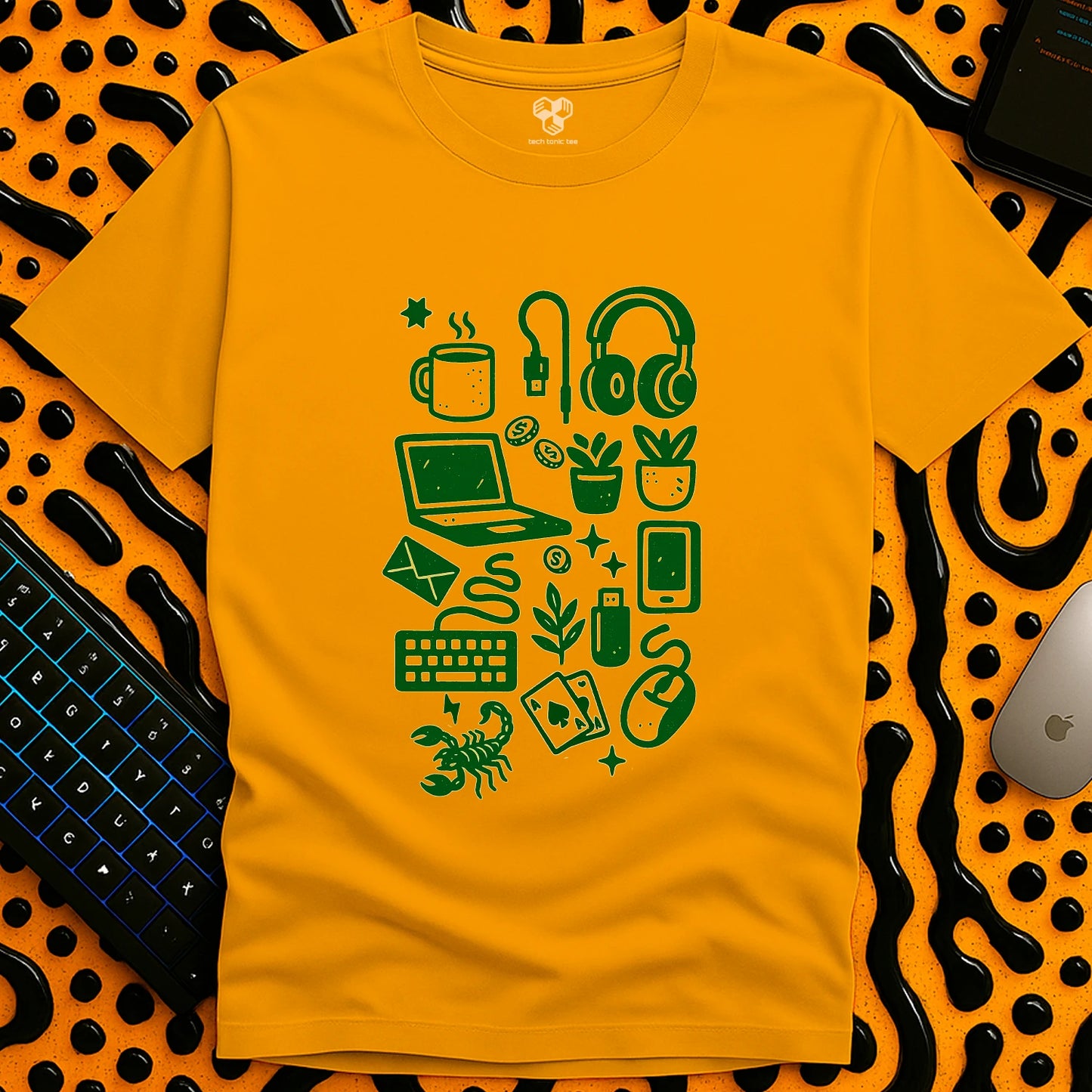 Tech Print Block T-Shirt