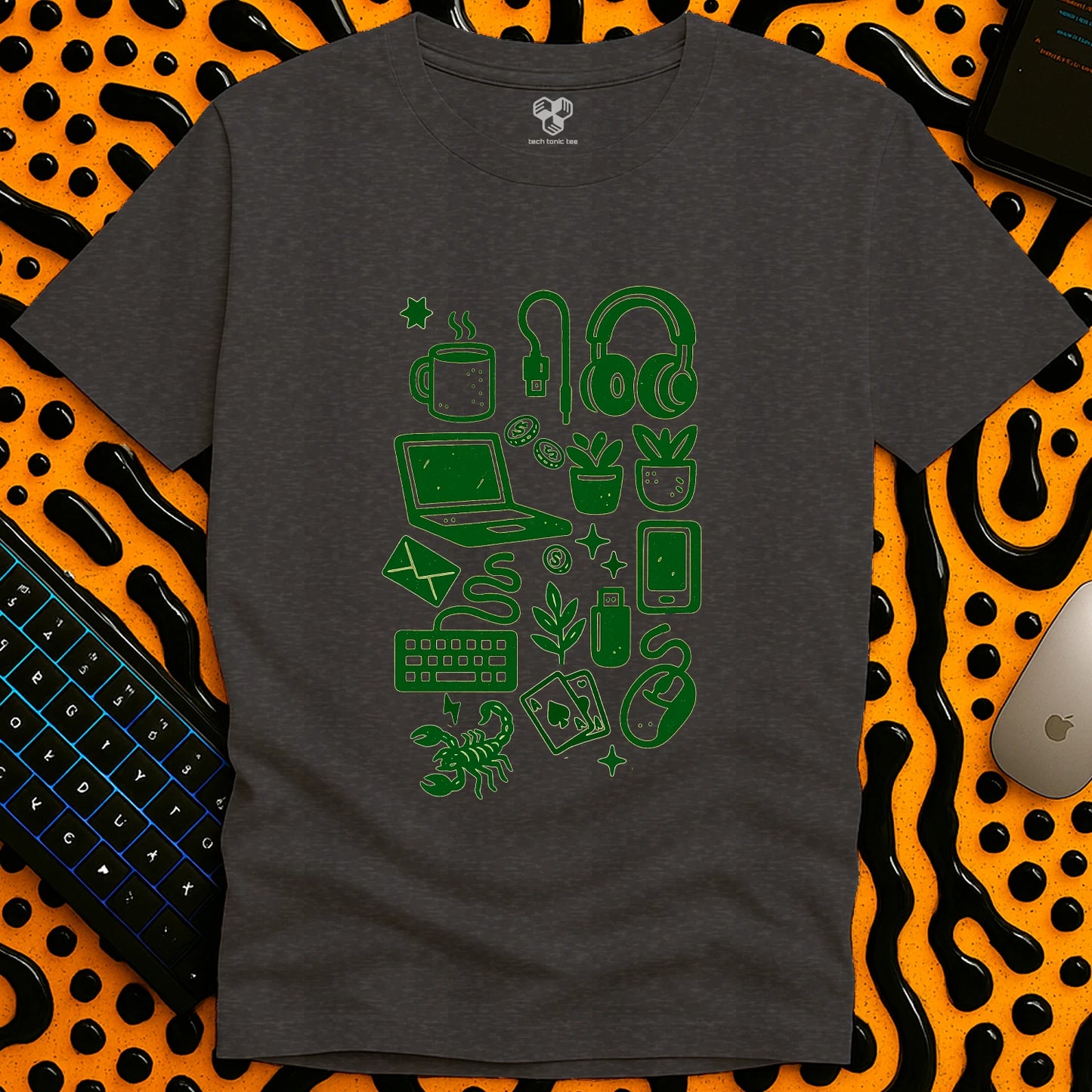 Tech Print Block T-Shirt