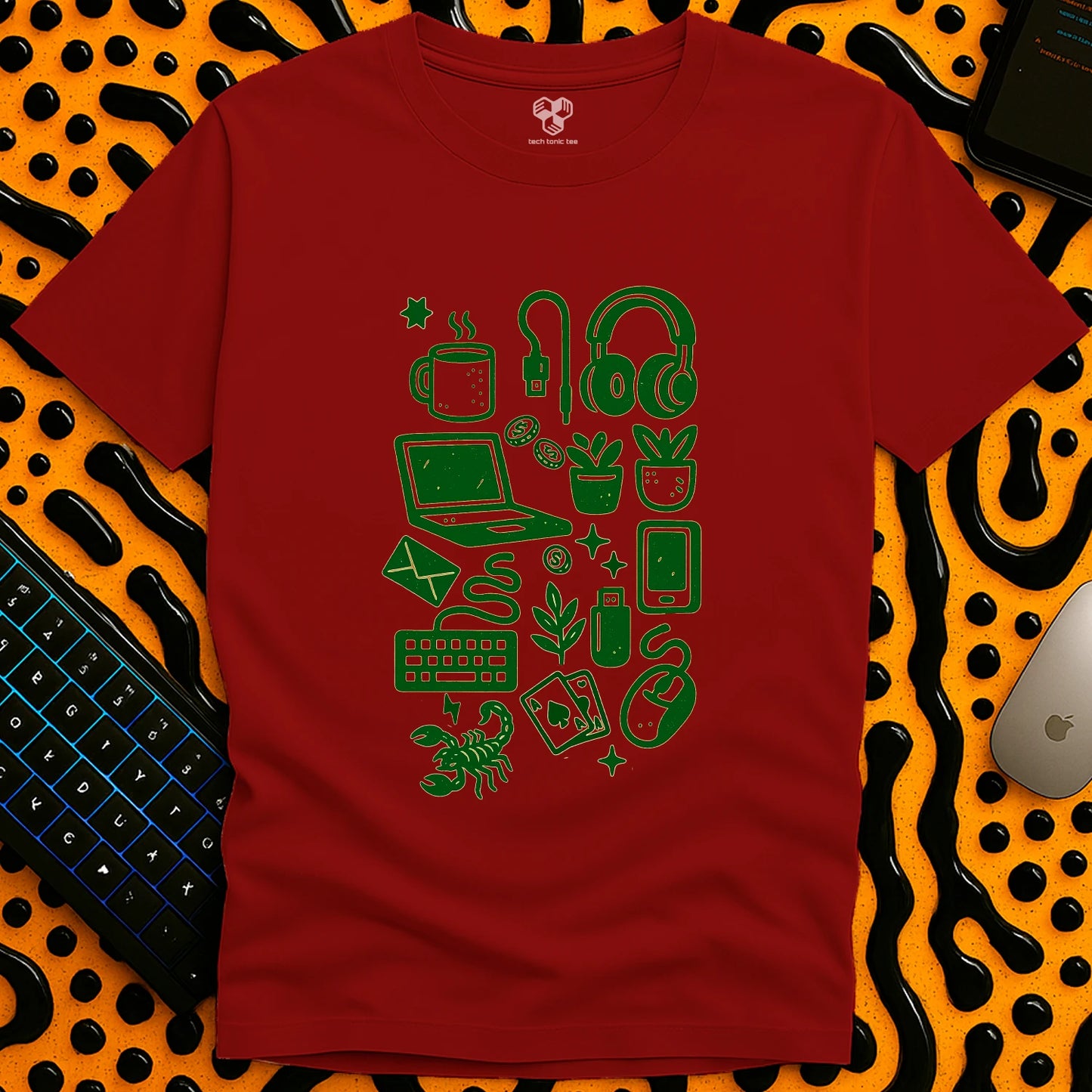 Tech Print Block T-Shirt