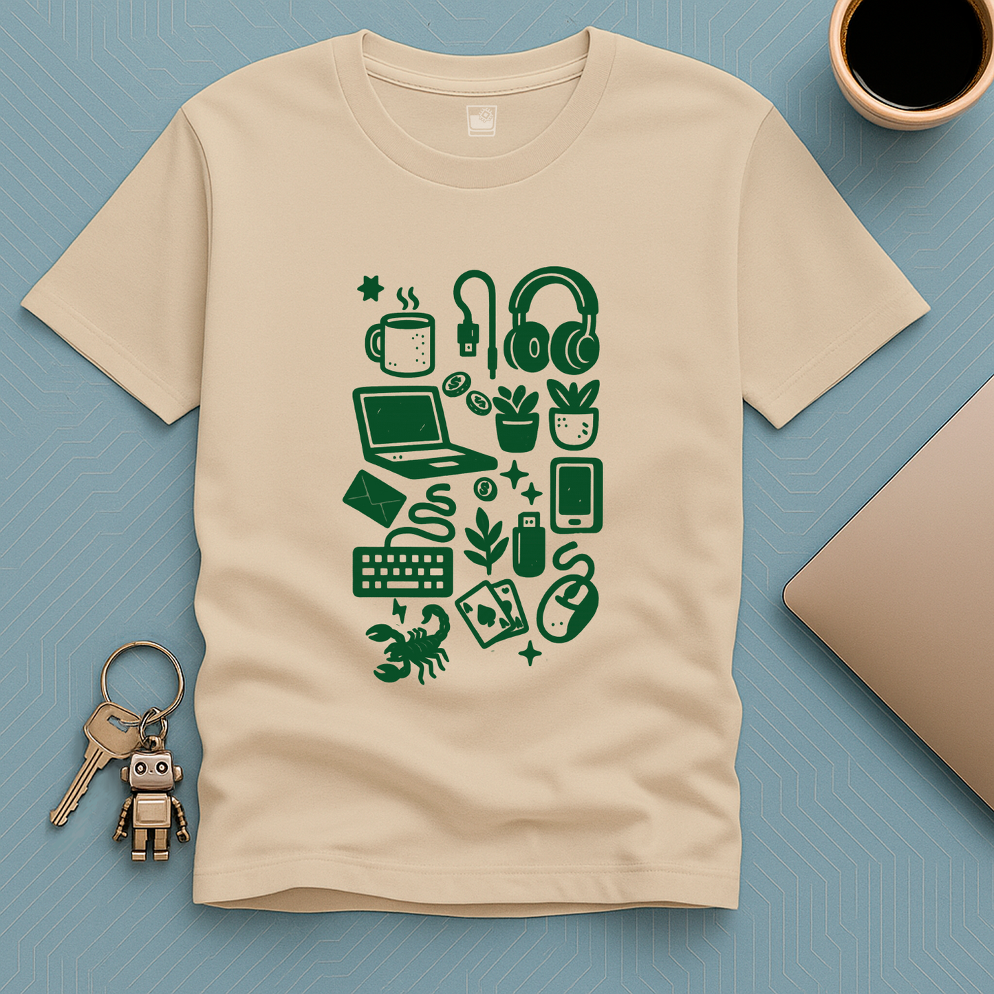 Tech Print Block T-Shirt