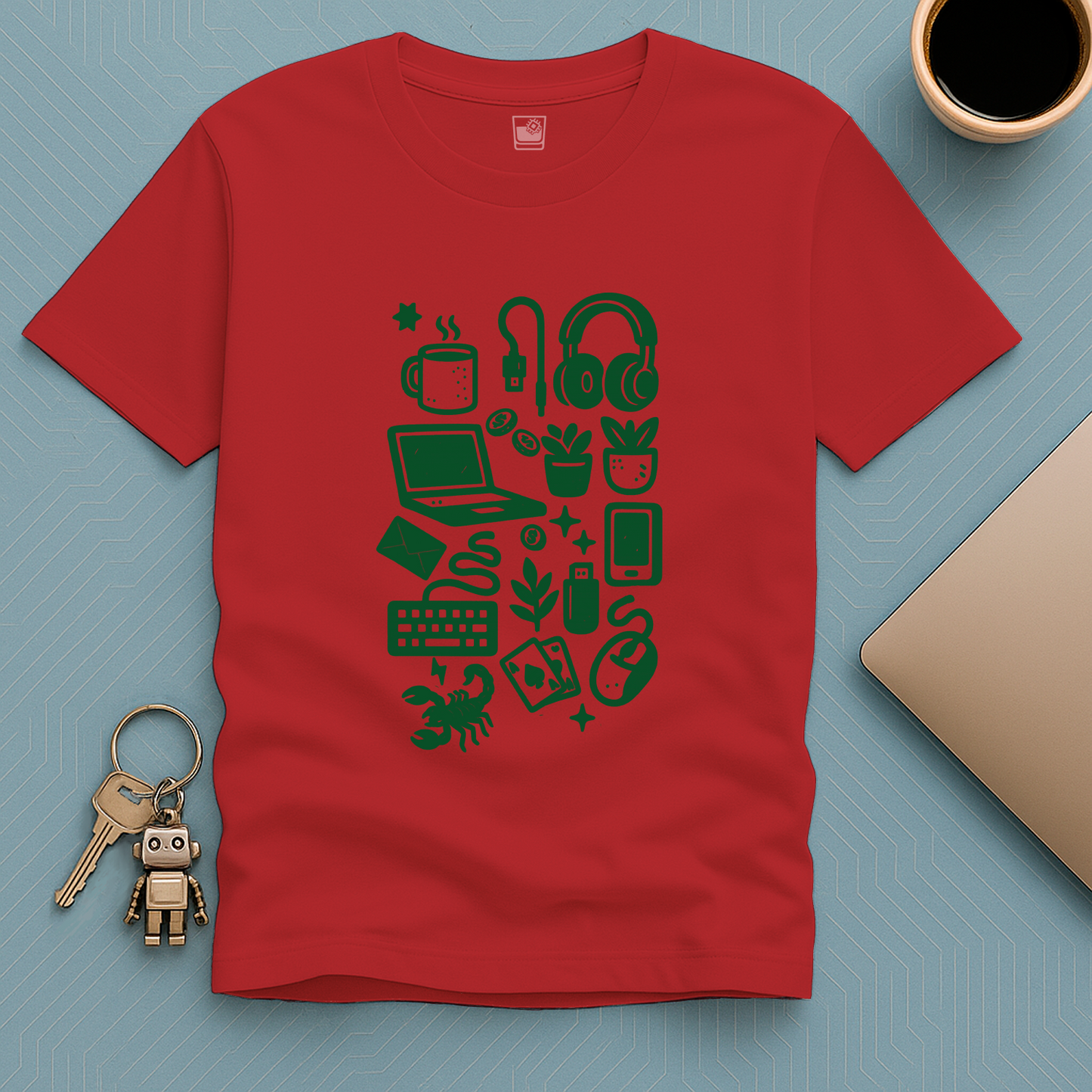 Tech Print Block T-Shirt