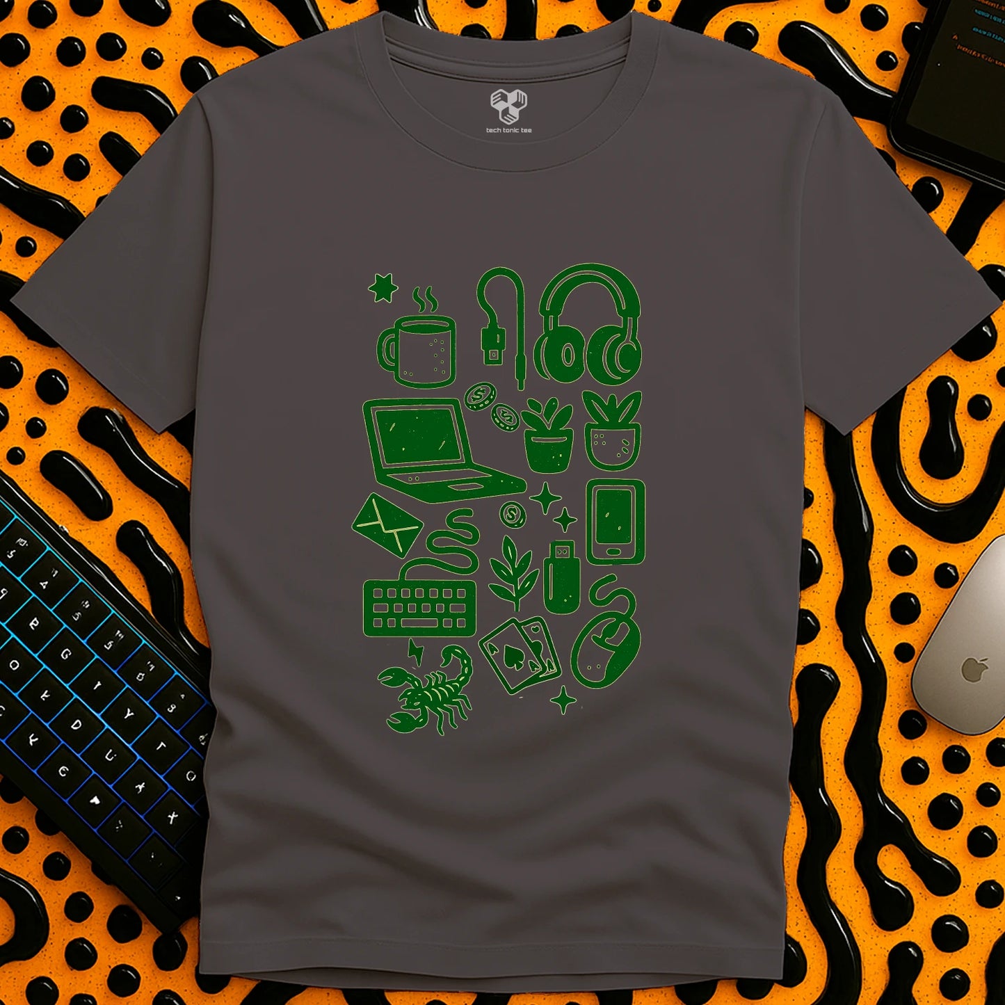 Tech Print Block T-Shirt