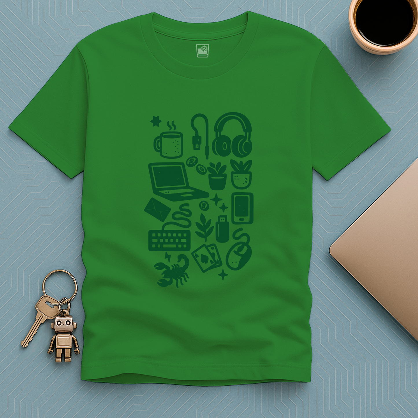 Tech Print Block T-Shirt